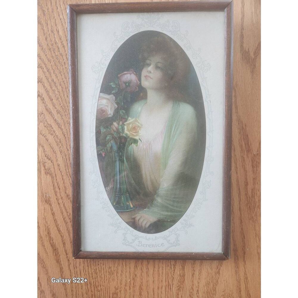 Victorian lady decorative wall hanging, picture. Vintage